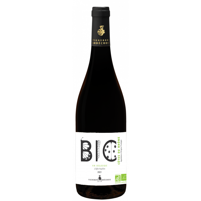 CÔTES DU RHÔNE - L'Effet Papillon Rouge - BIO - DESCLICS PAYSAN, LE GOÛT DU BIO SOLIDAIRE PRÈS DE CHEZ VOUS