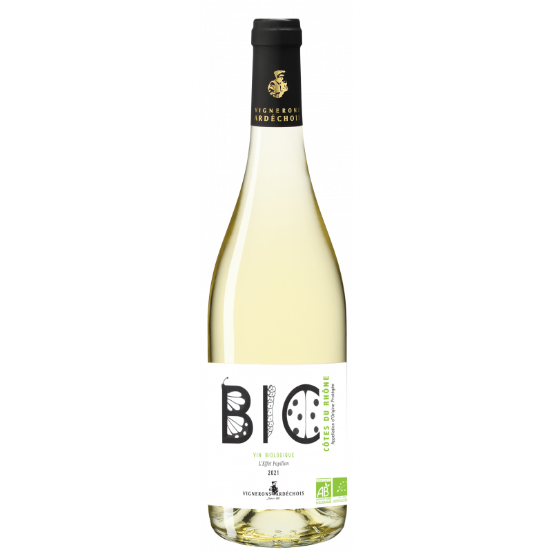 CÔTES DU RHÔNE - L'Effet Papillon Blanc - BIO - DESCLICS PAYSAN, LE GOÛT DU BIO SOLIDAIRE PRÈS DE CHEZ VOUS