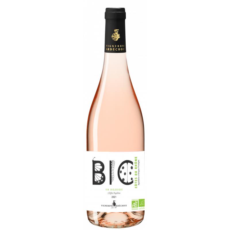 CÔTES DU RHÔNE - L'Effet Papillon Rosé - BIO - DESCLICS PAYSAN, LE GOÛT DU BIO SOLIDAIRE PRÈS DE CHEZ VOUS